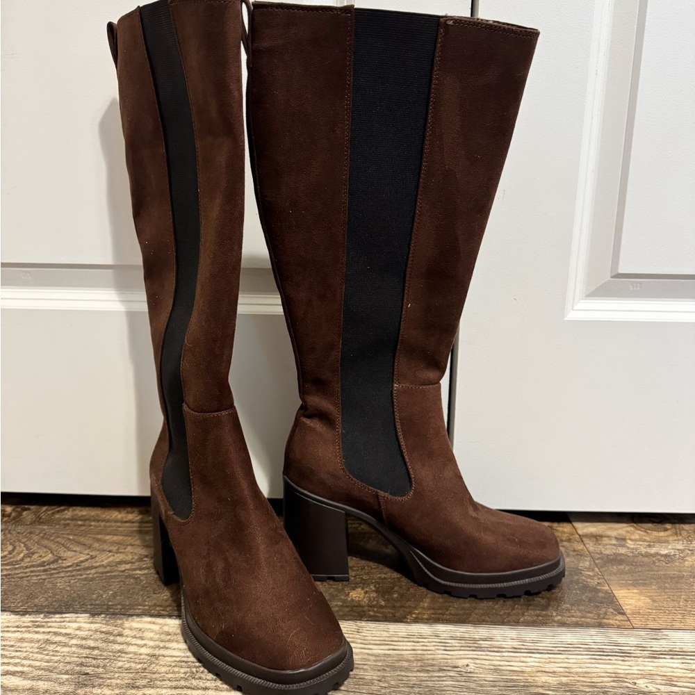 Elegant Brown Knee-High Women's Boots